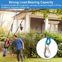 Robuste Nylonschlinge mit Metallhaken - Verschleißfest - Geeignet für Outdoor-Hängematten, Baumschaukeln und Gartenstühle