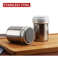 Stainless Steel Cocoa Flour Coffee Sifter Flour Sugar Icing Mesh Sifter Powder Spreading Tank for Fancy Coffee Barbecue Tools