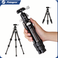 Fotopro Mini Carbon Fiber Tripod Lightweight Compact Travel Tripod with 360 Degree Ball Head QR Plate for Camera Camcorder