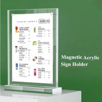 A4 210x297mm Double Sided 8.5 x 11 Magnetic Acrylic Sign Holder Display Stand Menu Paper Flyer Holder Picture Photo Poster Frame