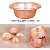 Small Copper Bowl Tabletop Decor Altar Supplies Pet Food Bowls Ornament for Meditation Rituals Sacrifices Home Kitchen Temple