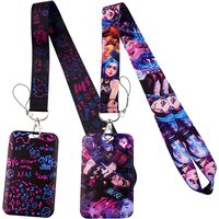 LX1400 Game Girl Jinx Lanyard For Keys ID Credit Bank Card Cover Badge Holder Phone Charm Key Lanyard Keychain Accessories