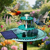 Solar Fountain Pump DIY 3.5W Solar Water Pump with 3 Tiers Birdbath Solar Fountain Detachable Solar Pump For Birdbath Fish