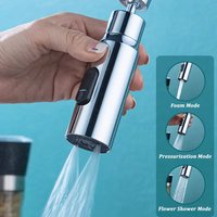 3 Modes Kitchen Faucet Extender Boosting Splash Prevention 360° Rotable Faucet Water Saver Home Extended Shower Spray Filter