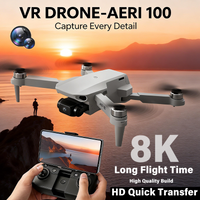 AERI 100 Drone with FPV VR Goggles 5G WiFi 8K Dual Camera GPS Foldable Quadcopter Brushless RC Drone for Photography and Flying