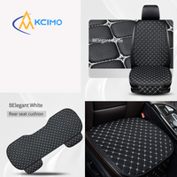 PU Leather Universal Car Seat Covers Front & Rear Cushion, All-Season Soft Breathable Protective Pad with Anti-Slip Bottom