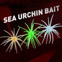 1pcs Floating Sea Urchin Soft Lure â Mini Floating Bionic Spiky Ball Lure 11cm9g Soft Worm Bait for Black Pit Sunfish