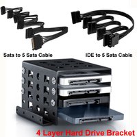 Aluminium alloy Hard Disk Drive Braket Holder Stand support 4pc 2.5 to 3.5 inch SATA HDD SSD Mounting at PC/Computer Case Box
