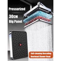 New 30CM Large Panel High Pressure Rainfall Shower Head Ceiling Mounted Self-cleaning Descaling Showerhead Bathroom Top Sprayer
