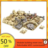 31093PCS MOC Space War Modular Tatooines Houses SpacePort Hangar Building Block Desert Cantina Super-set Model Brick Toy Gifts