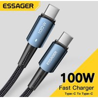 Essager USB C To USB C Cable PD100W 60W Fast Charge Mobile Cell Phone Charging Cord Wire For Xiaomi Samsung Huawei Macbook iPad