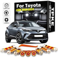 TPKE 10Pcs Accessories For Toyota C-HR CHR 2016 2017 2018 2019 2020 2021 2022 2023 2024 Interior LED Bulbs Trunk Plate Light Kit