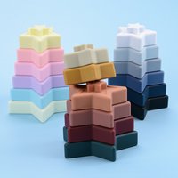Children Silicone Building Blocks Learning Education IQ Montessori Enhancing Toys Color Perception Multifunction BPA Free