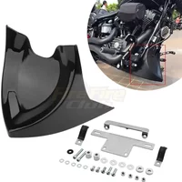 Universal Motorcycle Black Lower Chin Fairing Front Spoiler For Harley Fatboy Softai V-RODSportster XL Touring Glide All Model