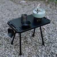 Folding Camping Table Adjustable Height Side Table Aluminium Alloy Tactical Table for Outdoor Indoor Picnic BBQ Hiking