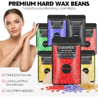 Hard Wax Beads for Coarse Hair Removal Depilatory Wax Beans & Spatulas for Face,Back,Chest,Bikini Areas,Legs for Any Wax Warmer