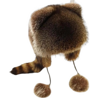 AliExpress NONE Cute Parent Child Raccoon Tail Hat Coldproof Thick Warm Ears Helmet Liner Fashion Design Thickening Material Hat Cycling Sports