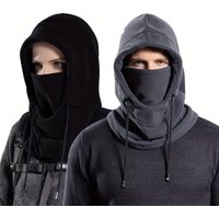 AliExpress NONE Balaclava Mask Men women warm ski mask Outdoor bicycle windproof and warm hat Knitted hood Windproof Mask with Drawstring
