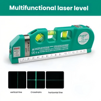Multi-functional standard laser level cross laser distance measurement band metric ruler A convenient home laser level tool set