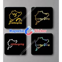 Nurburgring Nordschleife Racing Circuit Magnetic Sticker Reusable Fridge Decal for Metal Surfaces Magnet Marker