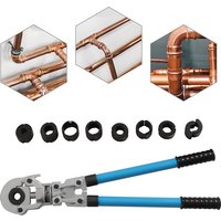 PEX Crimping Tool with 9 Moulds 6T Carbon Steel Ratchet Design & 360° Rotation for Plumbing HVAC Etc