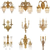 Modern Brass Wall Mount Lighting Living Room Bedroom Art Decor Inspired Solid Copper LED Wall Lamps Hallway Wall Lanterns Light