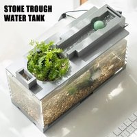 Flowing Water Landscape Fish Tank Creative Silent Filter Small Aquarium Large Capacity Home Ornaments Micro Landscape Ornaments