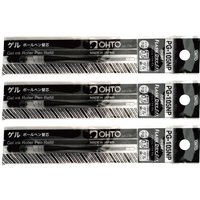 3pcs OHTO PS-107NP / PG-105NP Auto Ballpoint Pen Refill, Oil-Based Europe Standard G2 Refill School Office Writing Refills