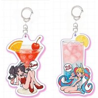 NEEDY GIRL OVERDOSE Anime KeyChain Ame-chan KAngel Cocktail Men Key Chain for Women Cartoon Kawaii Figure Acrylic Keyring Gifts