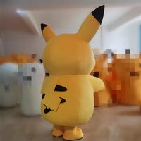 New Pikachuer Mascot Costume Anime Cartoon Halloween Cosplay Suits Adult Walking Mall Advertising Promot Fancy Dress Props Party