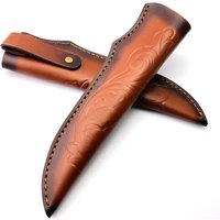 Cow Leather Cowhide Outdoor Portable Straight Knife Sheath Scabbard Fixed Blade Cover Holders Pants Storage Bag