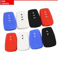 Silicone Car Key Case Cover Protection Shell for Toyota CHR Prado Prius Camry Corolla RAV4 Hilux Fortuner Land Cruiser Highland