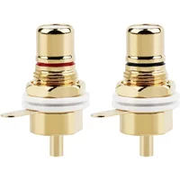 Speaker Terminall RCA Connector Female Socket Chassis Audio 28.6mm Audio Jack Bulkhead Red Black Cycle Solder Plug Conector