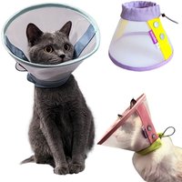 Lightweight Anti-Bite Cat Elizabeth Collar Breathable Soft Pet Neck Cone Adjustable Stop Licking Wound Recovery Sleeve Recovery