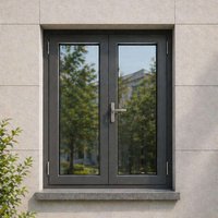 Suitable for Living Rooms Aluminum Frame Glass Window Household Manual Casement Windows Customizable Size Windproof Windows
