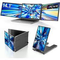 Dopesplay 14,1-Zoll-Laptops Bildschirmverlängerung Triple Dual 1200P IPS Tragbarer Monitor für Windows PC MacBook Chrome Laptop 13,3-17,3