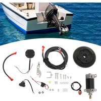 Elektrischer Start-Umrüstsatz für Yamaha 20PS Außenbordmotor - Komplettes Anlasser-Set, für F20/F25 4-Takt-Motoren NEU (Schwarz)