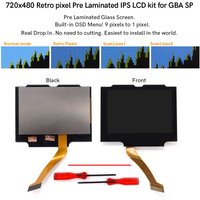 For GBA SP V5 720x480 Retro pixel 3.0 inch Laminated IPS LCD kit for Gameboy Advance Sp screen display Desaturation OSD Menu