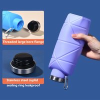 700ML Silicone Soft Water Bottle Running Gourde Bucket Flask Soft Sports Flask YDSH05