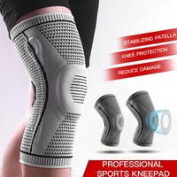 Compression Knee Sleeve Silicone Protection Support for Knee Pain Sport Pads Running Gym Arthritis Knee Relief Workout Sports