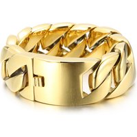 KALEN 31mm Brushed Shiny Big Heavy Cuban Chain Stainless Steel Women Ankle Punk Larger Party Jewelry Chunky Link Gifts