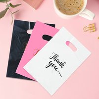 40/60/100pcs reusable plastic shopping bag, suitable for retail store and gift shop product packaging