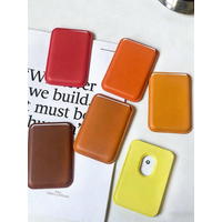Magsafe Leather Card Holder Compatible with iPhone 17/16/15 Strong Magnetic Official Design Card Sleeve for Apple
