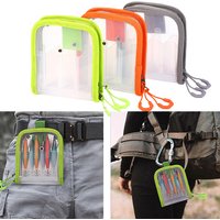 Fish Lures Storage Case Clear Visual Squid Jigs Hook with Two Way Zippers Fishing Storing Bag Fishing Lures