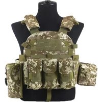 AliExpress NONE 6094 Camouflage Tactical Vest Multi-Functional Plate Carrier Adjustable Combat Hunting Equipment for Men Outdoor Cycling