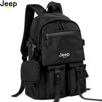 Jeep Buluo Herren-Nylon-Rucksack, großes Fassungsvermögen, wasserdichter Laptop-Rucksack, lässige Schultasche mit mehreren Taschen für Reisen, Arbeit, College