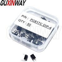 50PCS New original PC817 PC817C 817 817C EL817 5v Optocoupler FL817C PS817C DIP4 DIP Opto Coupler Optical Isolation IC Chip