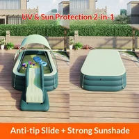 Inflatable PVC Portable Outdoor Kids Baby Foldable Backyard Patio Swimming Pool Sun Shade Inflatable Hot Tub Pool Accesories