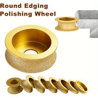 1pc Dry Vacuum Brazed Diamond Round Polishing Wheel 20mm Bore Dia Ceramic Edging Wheel For Tile Quartz Marble Granite Stone