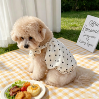 1pc Classic polka dot pet tank top, anti shedding pet tank top dress, teddy bear, small and medium-sized cat and dog clothes